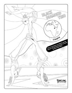 world circus day coloring sheet